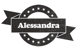 Alessandra grunge logo