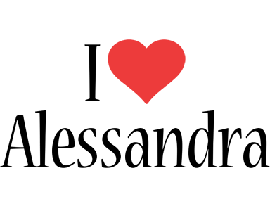 Alessandra i-love logo