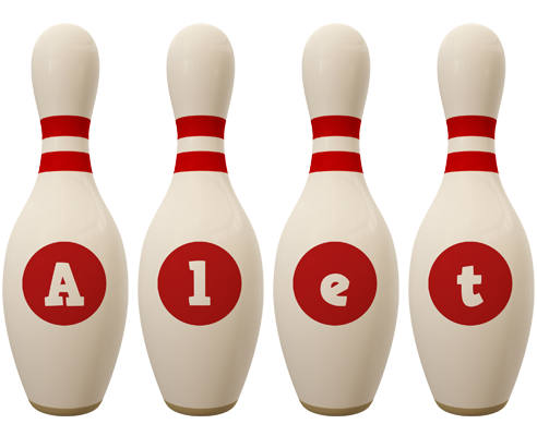Alet bowling-pin logo