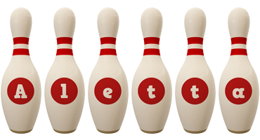 Aletta bowling-pin logo