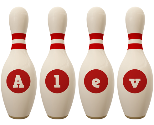 Alev bowling-pin logo