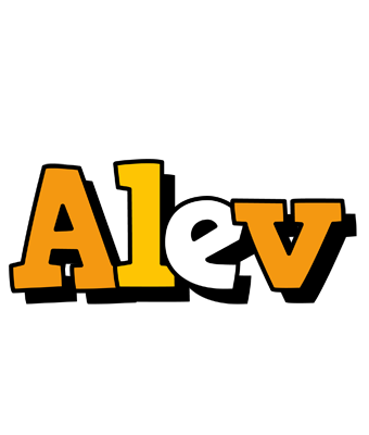 Alev cartoon logo