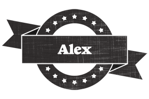 Alex grunge logo