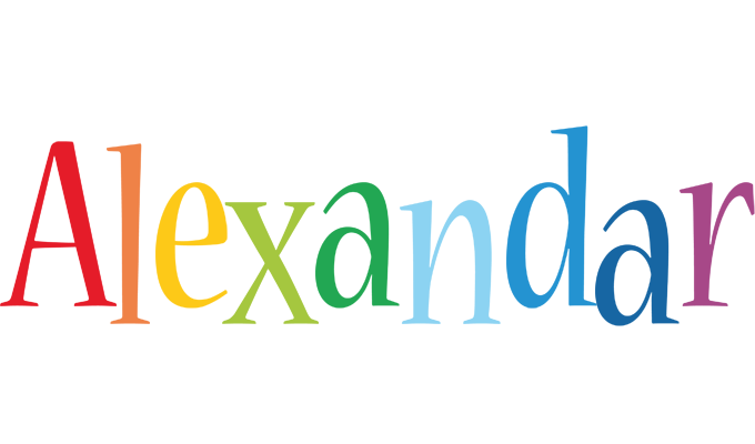 Alexandar birthday logo