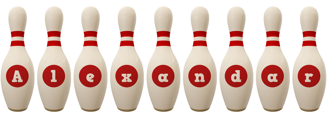 Alexandar bowling-pin logo