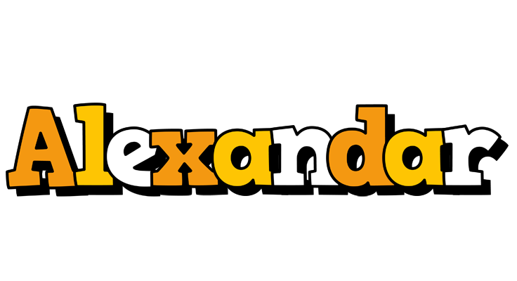 Alexandar cartoon logo