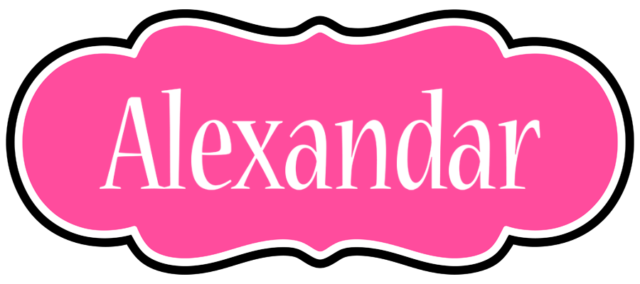 Alexandar invitation logo