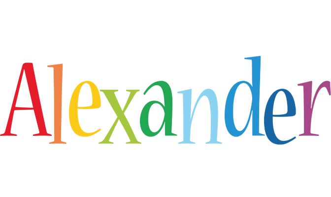 Alexander birthday logo