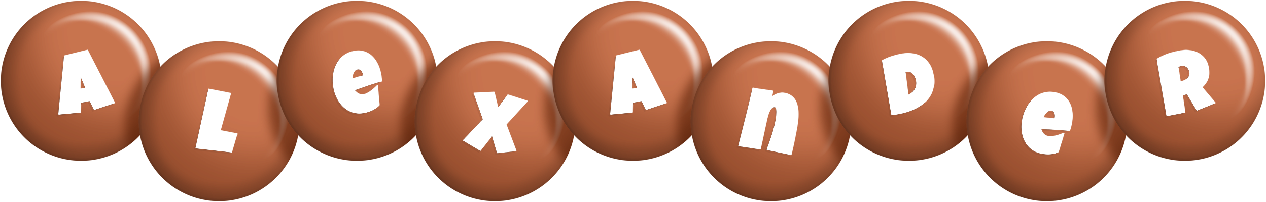 Alexander candy-brown logo