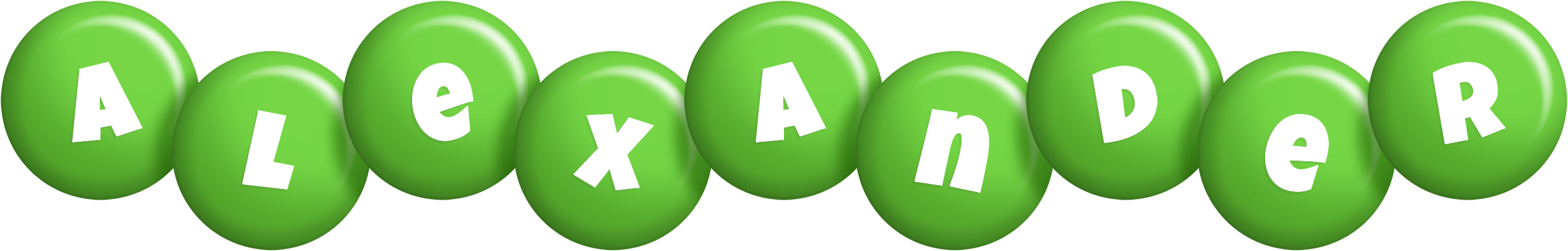 Alexander candy-green logo