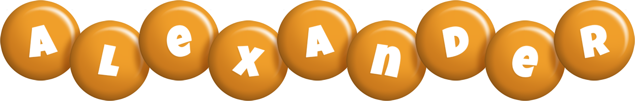 Alexander candy-orange logo