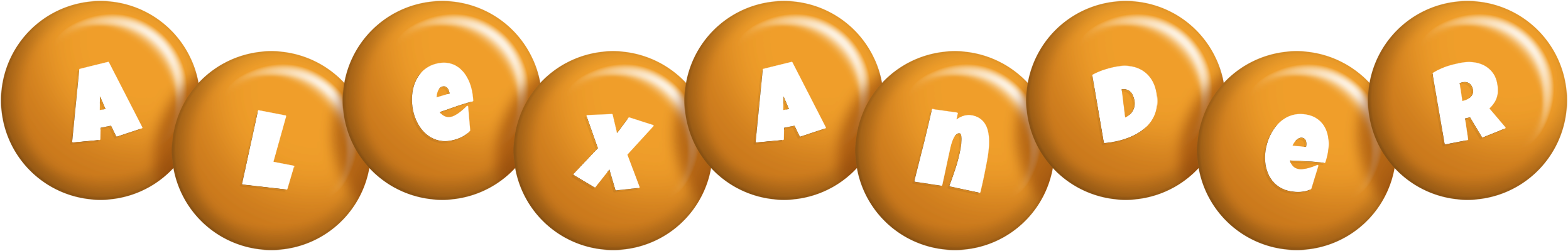 Alexander candy-orange logo