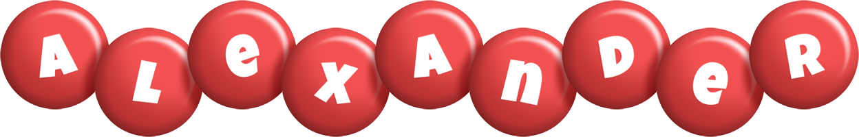 Alexander candy-red logo