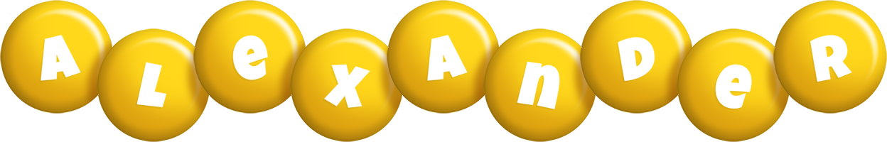 Alexander candy-yellow logo