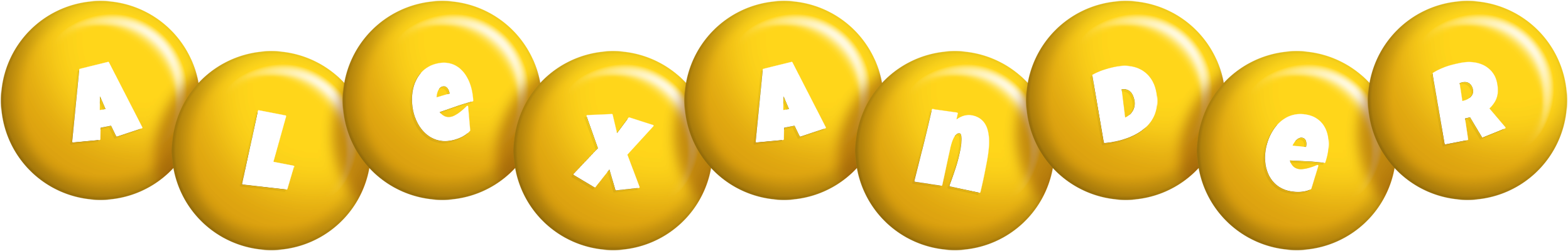 Alexander candy-yellow logo