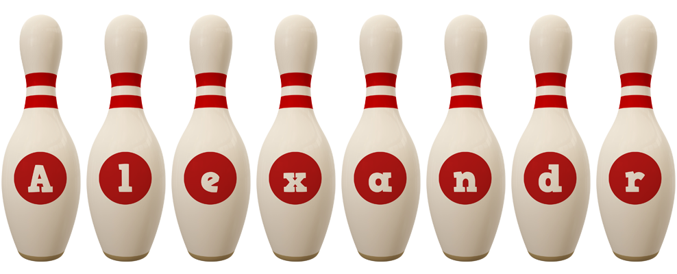 Alexandr bowling-pin logo