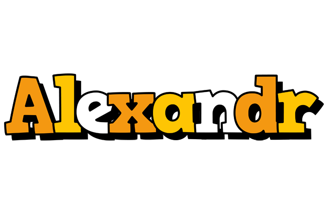 Alexandr cartoon logo
