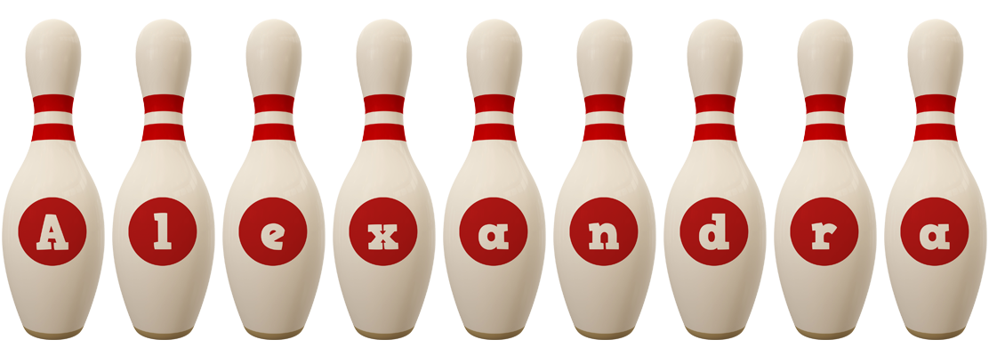 Alexandra bowling-pin logo