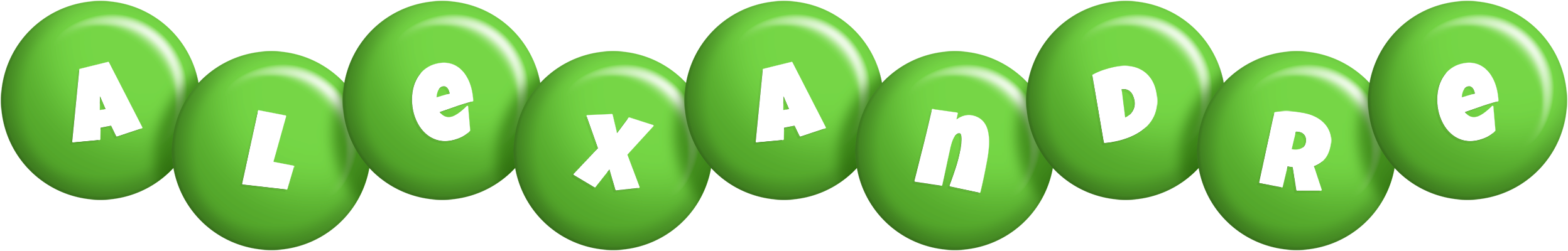 Alexandre candy-green logo