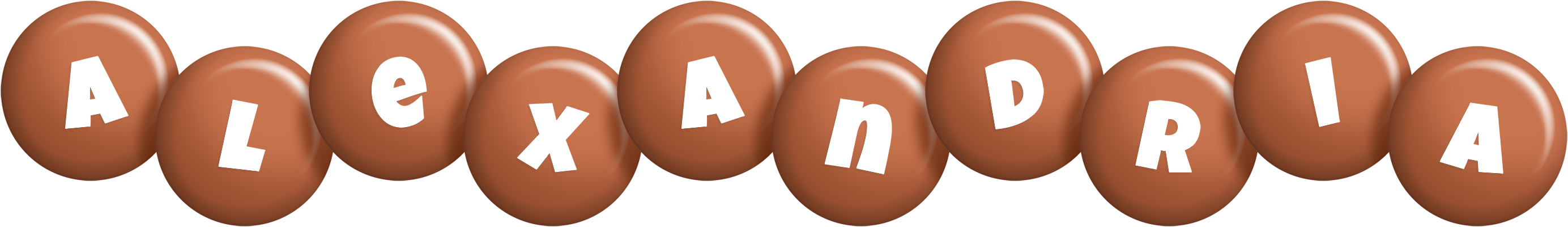 Alexandria candy-brown logo