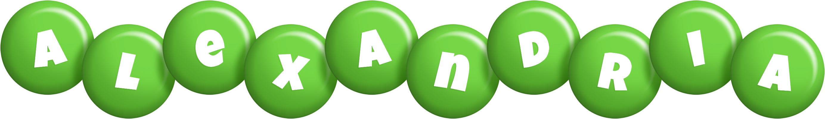 Alexandria candy-green logo