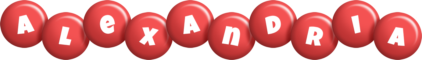 Alexandria candy-red logo