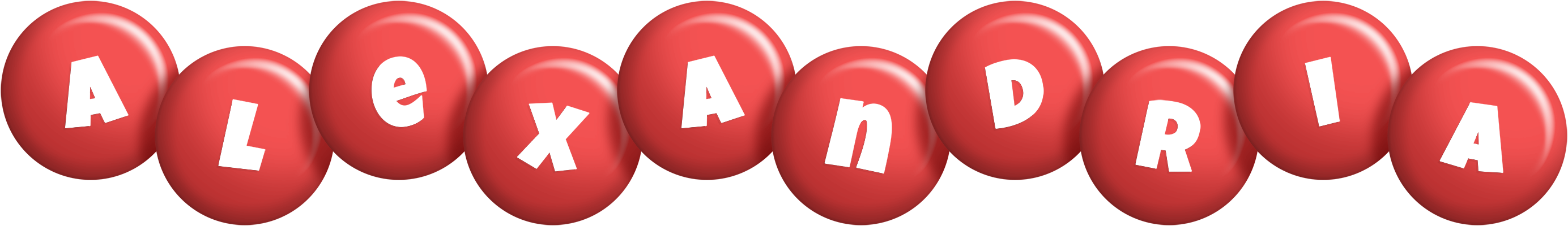 Alexandria candy-red logo