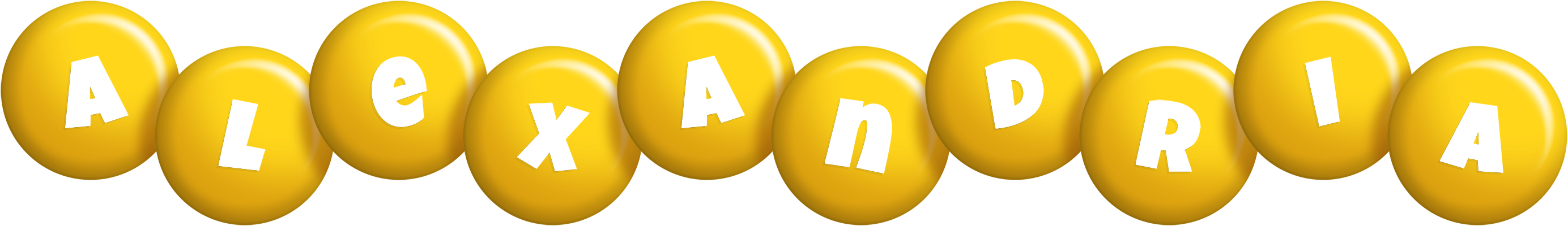 Alexandria candy-yellow logo