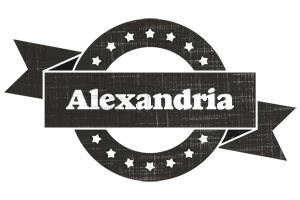 Alexandria grunge logo