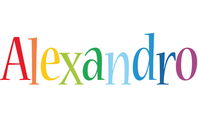 Alexandro birthday logo