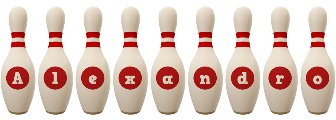 Alexandro bowling-pin logo