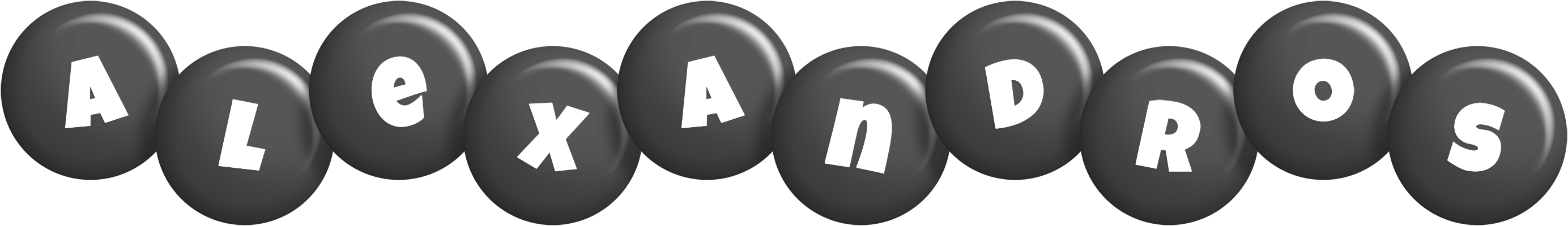 Alexandros candy-black logo