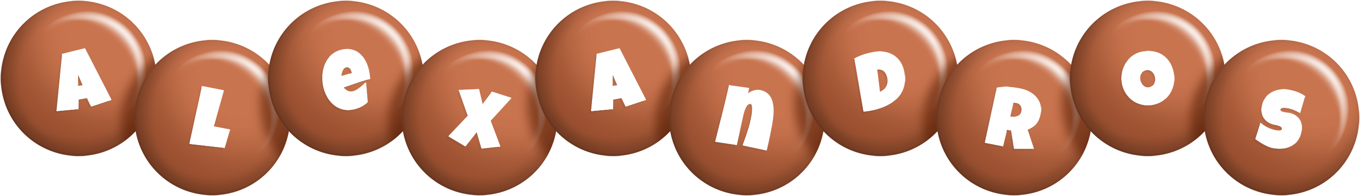 Alexandros candy-brown logo