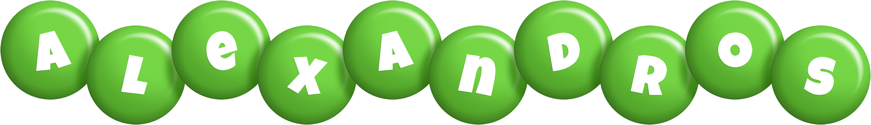 Alexandros candy-green logo