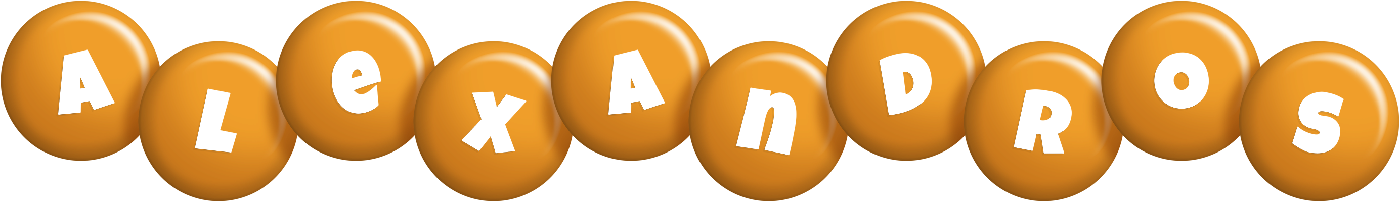 Alexandros candy-orange logo