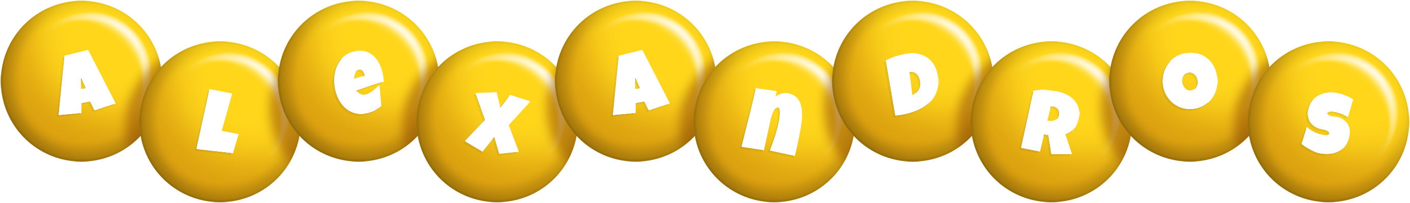 Alexandros candy-yellow logo