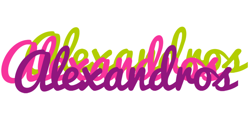 Alexandros flowers logo