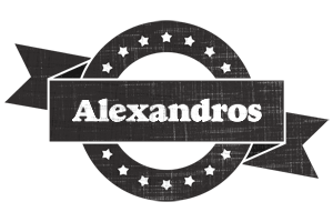 Alexandros grunge logo