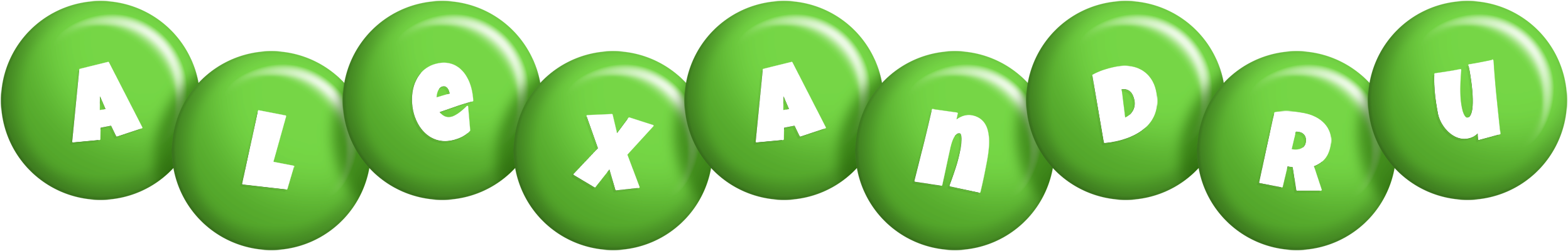 Alexandru candy-green logo