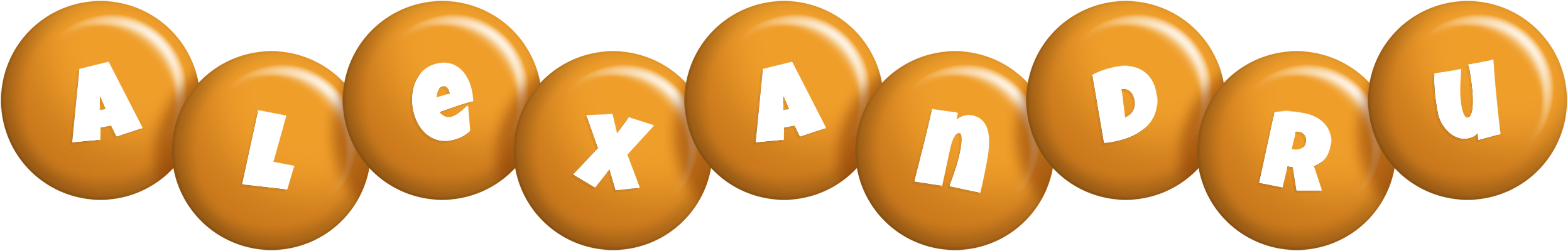 Alexandru candy-orange logo