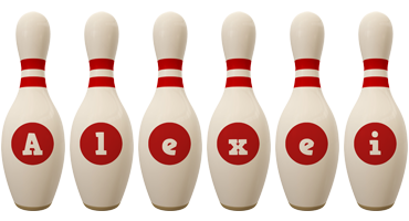 Alexei bowling-pin logo