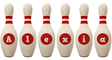 Alexia bowling-pin logo