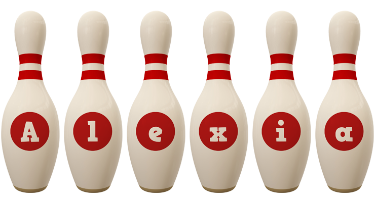 Alexia bowling-pin logo