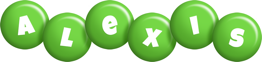 Alexis candy-green logo