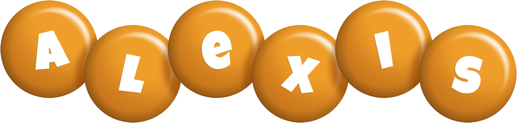 Alexis candy-orange logo