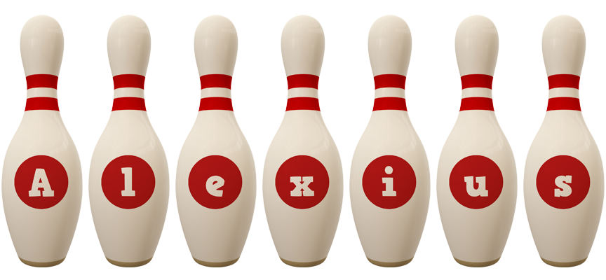 Alexius bowling-pin logo