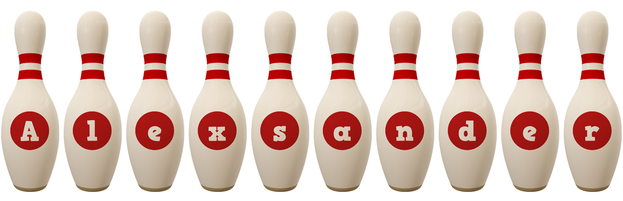Alexsander bowling-pin logo