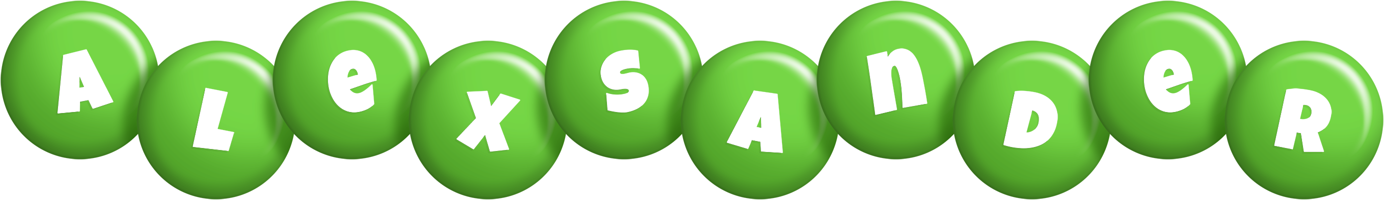 Alexsander candy-green logo