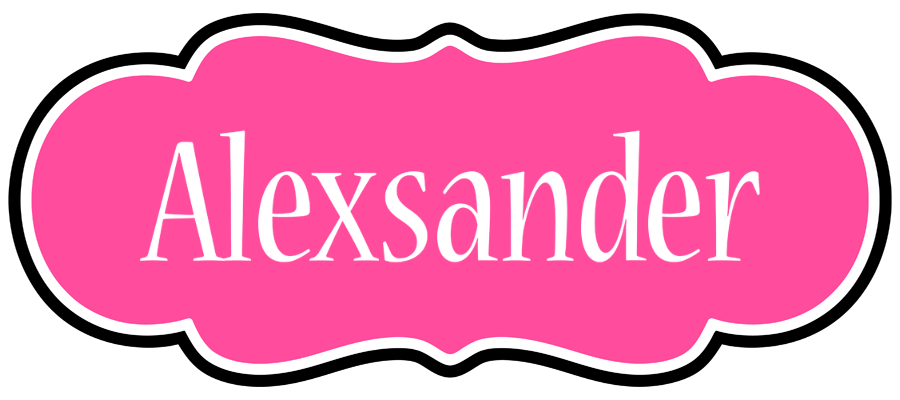 Alexsander invitation logo