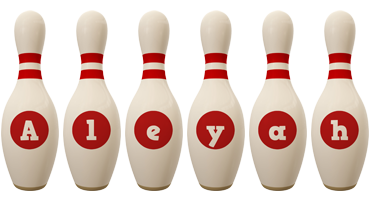 Aleyah bowling-pin logo